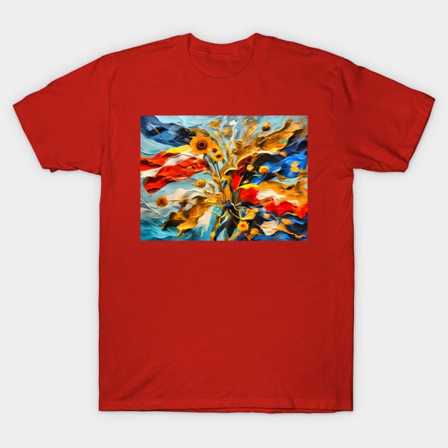 Colorful abstract artwork design T-Shirt by HANART